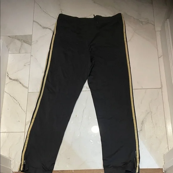 Adidas men’s gold striped vintage zipped ankle track pants - Picture 7 of 7